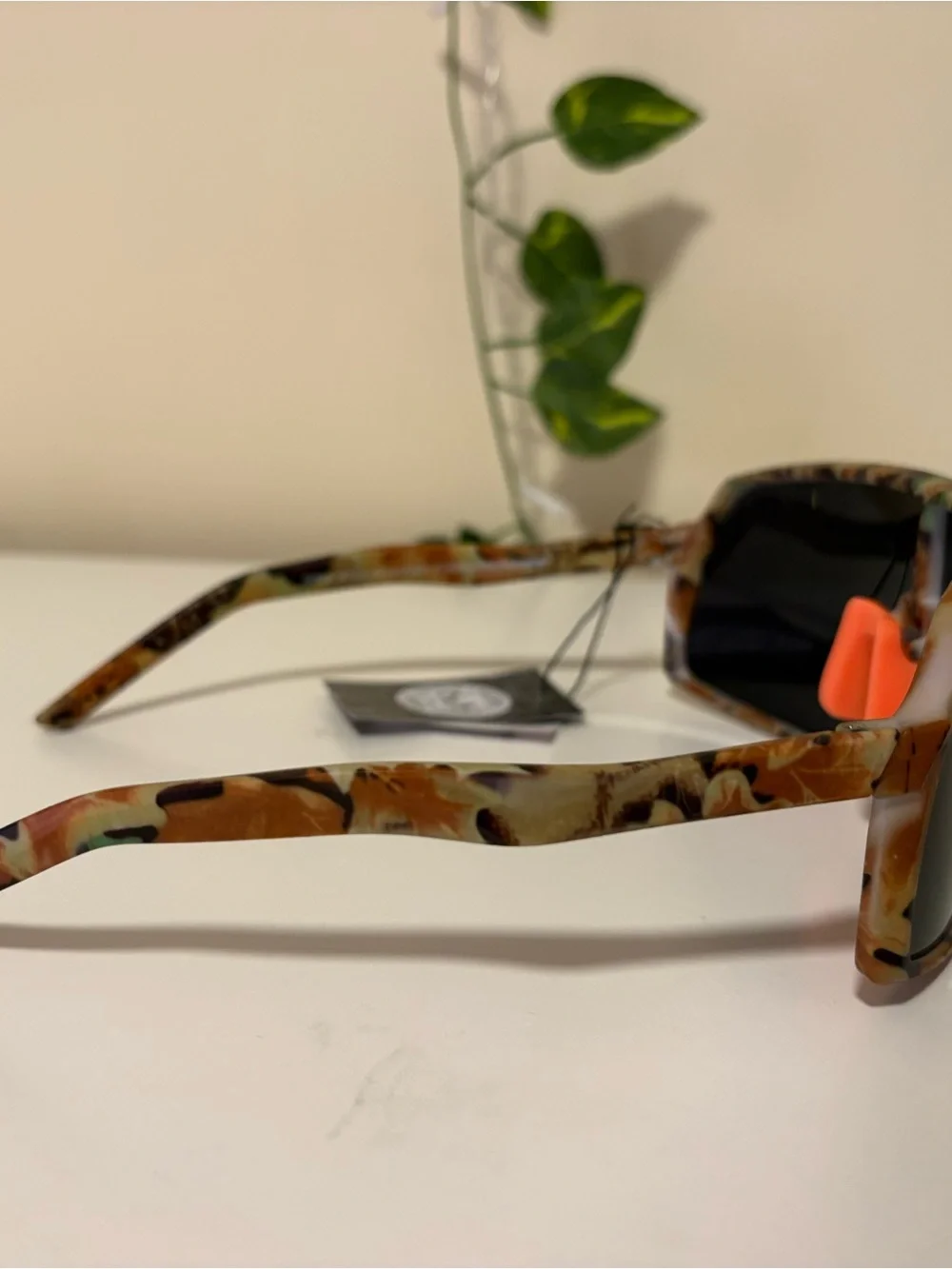 Realtree Camouflage Shield Sunglasses with Black Lenses